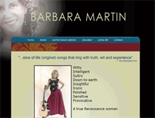 Tablet Screenshot of barbaramartinmusic.com